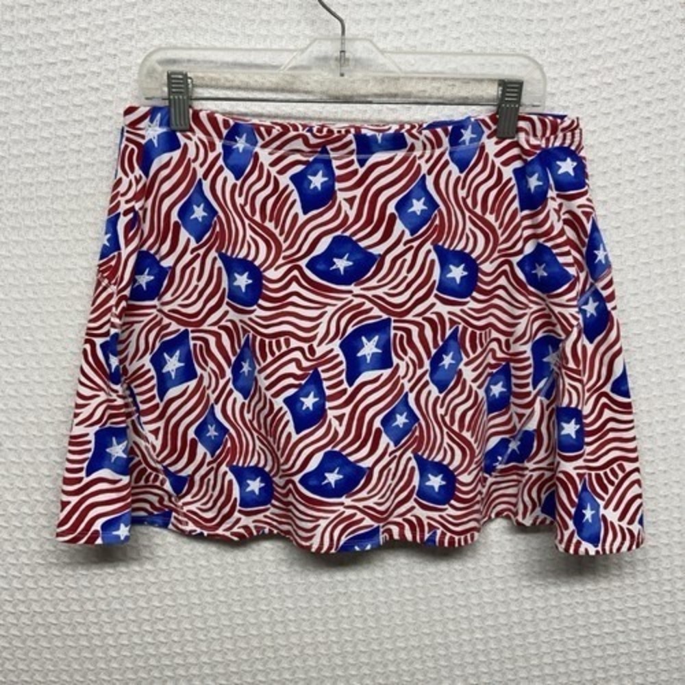 Ibkul UPF50+ Red/Blue Golf Tennis Swing Skort Women Medium Indonesia